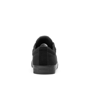 Supra Mens STACKS II VULC Low Top Shoes Black/Black/Black | US-50478